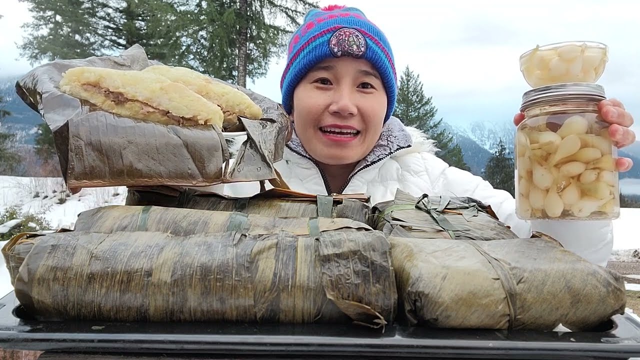 GÓI BÁNH TÉT BÁNH CHƯNG KHÔNG CẦN DÂY KHÔNG CẦN KHUÔNG, ĂN TẾT Ở MỸ