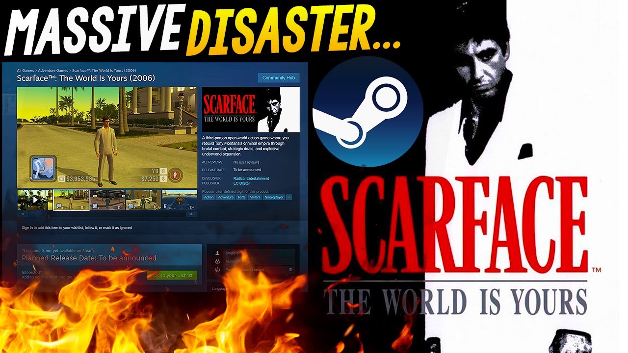 МАСШТАБНАЯ КАТАСТРОФА С ПОЕЗДОМ В STEAM - Scarface: Мир твой ПРОБЛЕМЫ в Steam!