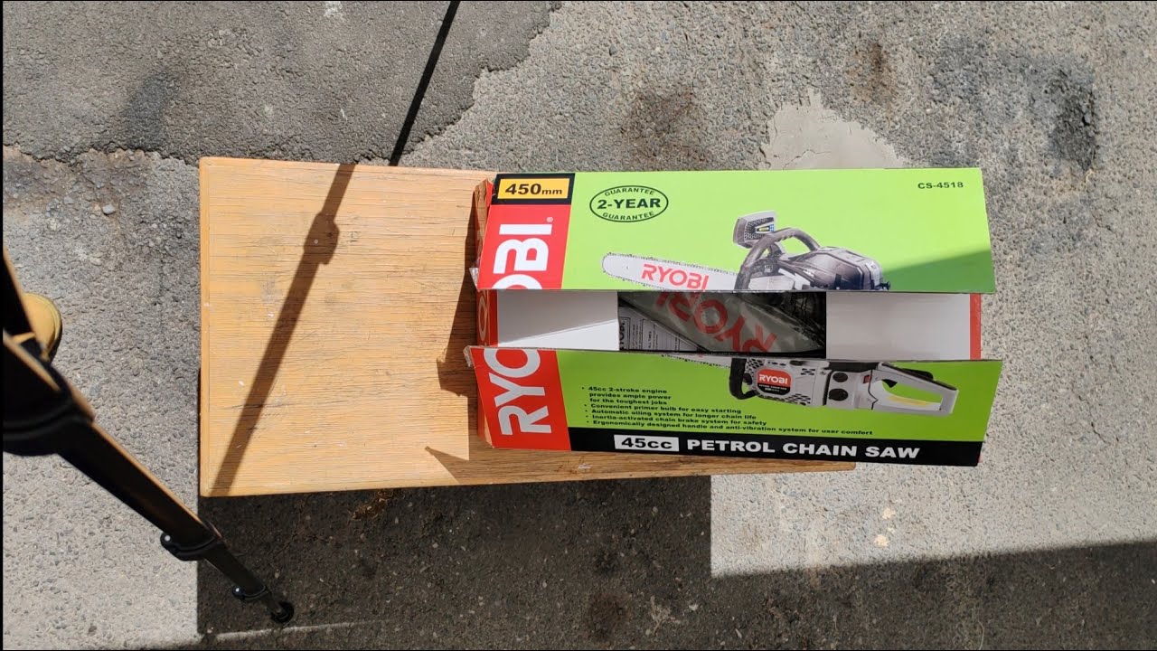 UNBOXING RYOBI 45cc PETROL CHAIN SAW LIKE A NORMAL CUSTOMER
