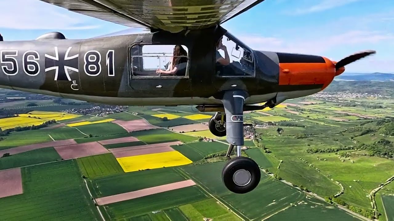 Flug mit der Dornier DO27. Von Bad Gandersheim über den Ith nach Höxter