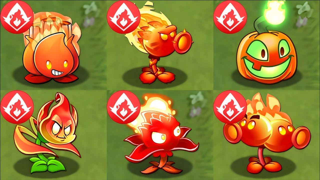 All FIRE Plants Power-Up vs All Final Bosses Fight! - PvZ 2 Mod Final Boss