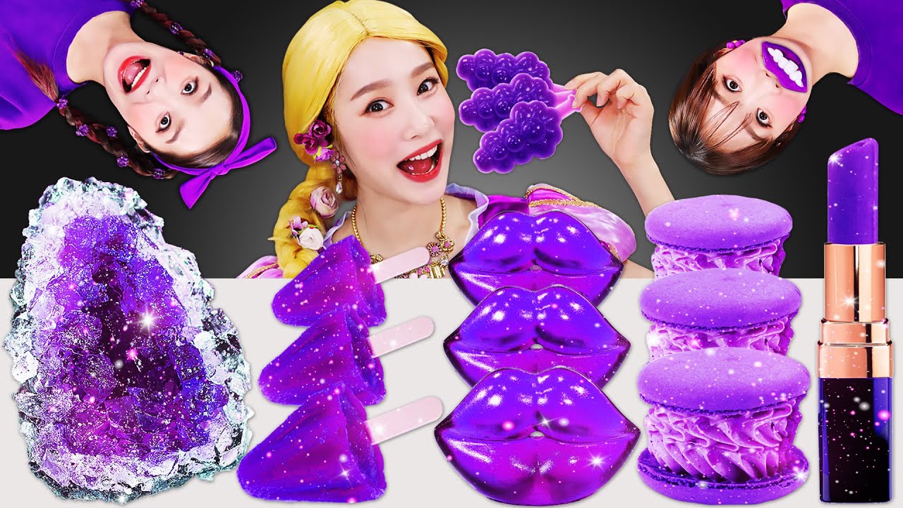 🍇Фиолетовая Десертная Вечеринка Мукбанг🍇Фиолетовая Коллекция Десертов Мукбанг ДжиниЮм ДжиниЮм Мук...