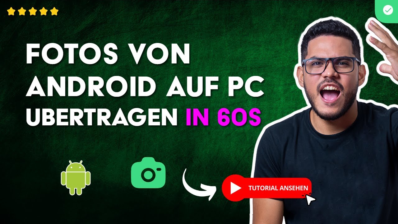 Wie FOTOS von ANDROID auf PC und LAPTOP mit USB-KABEL Übertragen in 60S