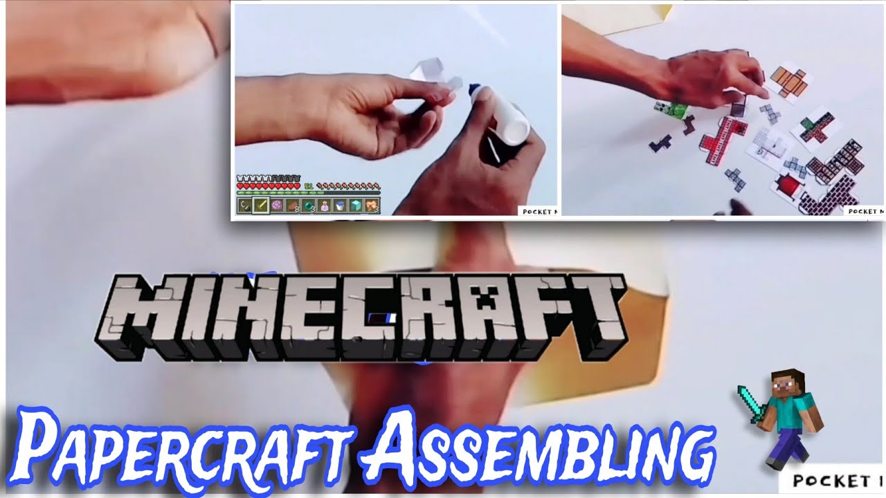 Minecraft 🧱 Papercraft 📑 Assembling for Stop Motion Animation #minecraft