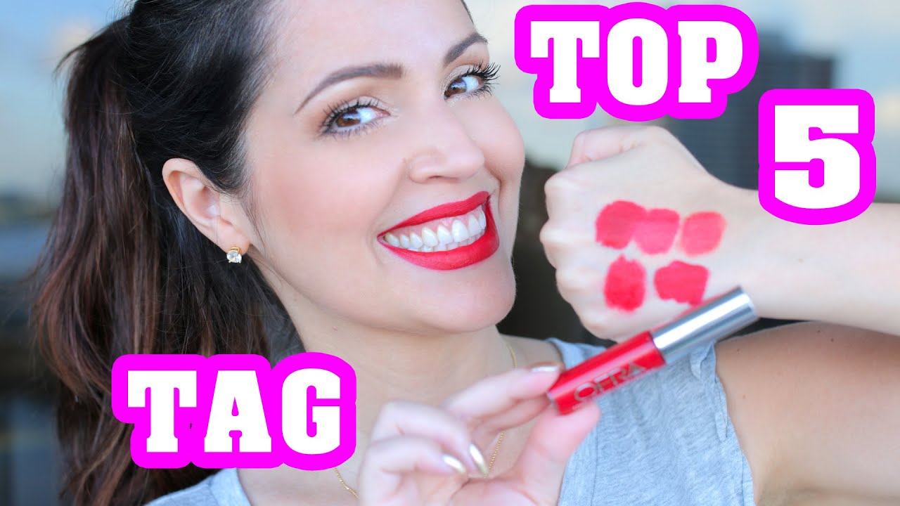 Lunes de Tag! - Top 5 Labiales Rojos -  SandraCiresArt