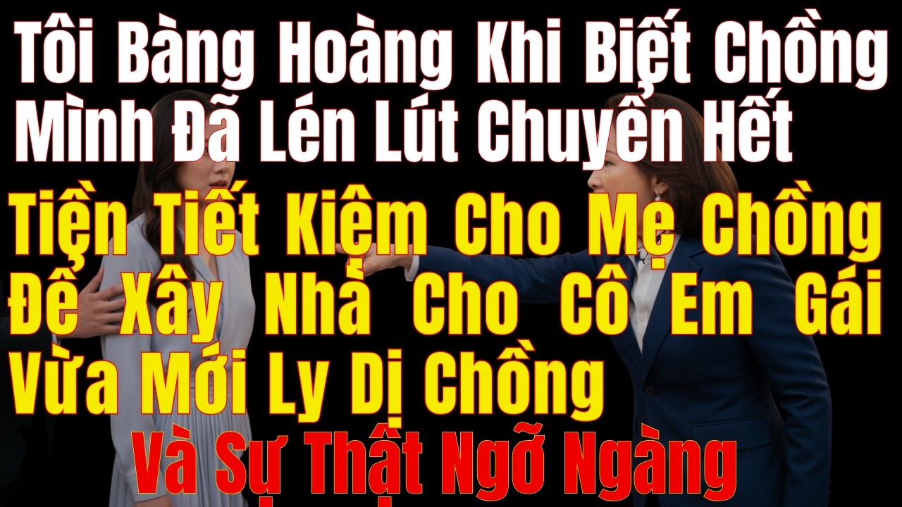 Tôi Bàng Hoàng Khi Biết Chồng Đã Lén Lút Chuyển Hết Tiền Tiết Kiệm Cho Mẹ Chồng Để Xây Nhà Cho Em