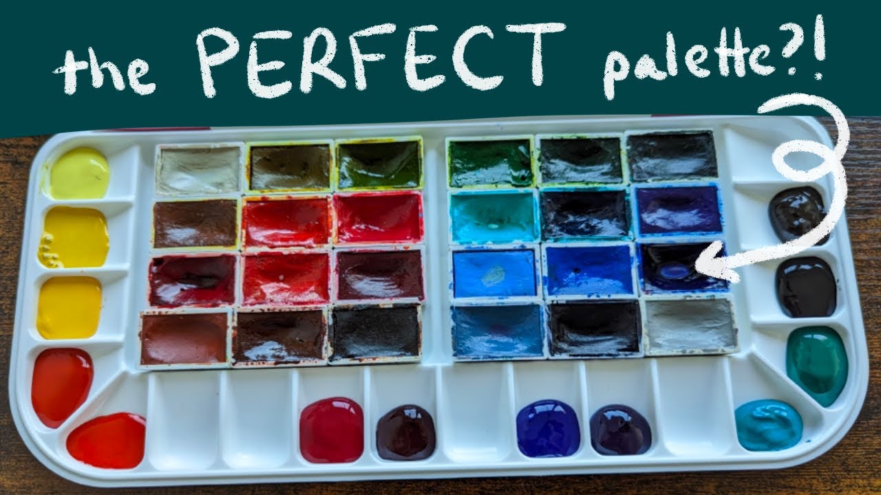 Creating my ULTIMATE watercolour palette! // Schmincke Horadam colour swatching