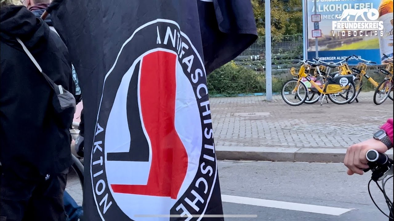 Antifa-Protest gegen Pegida | Zubringerdemo aus Dresden-Löbtau