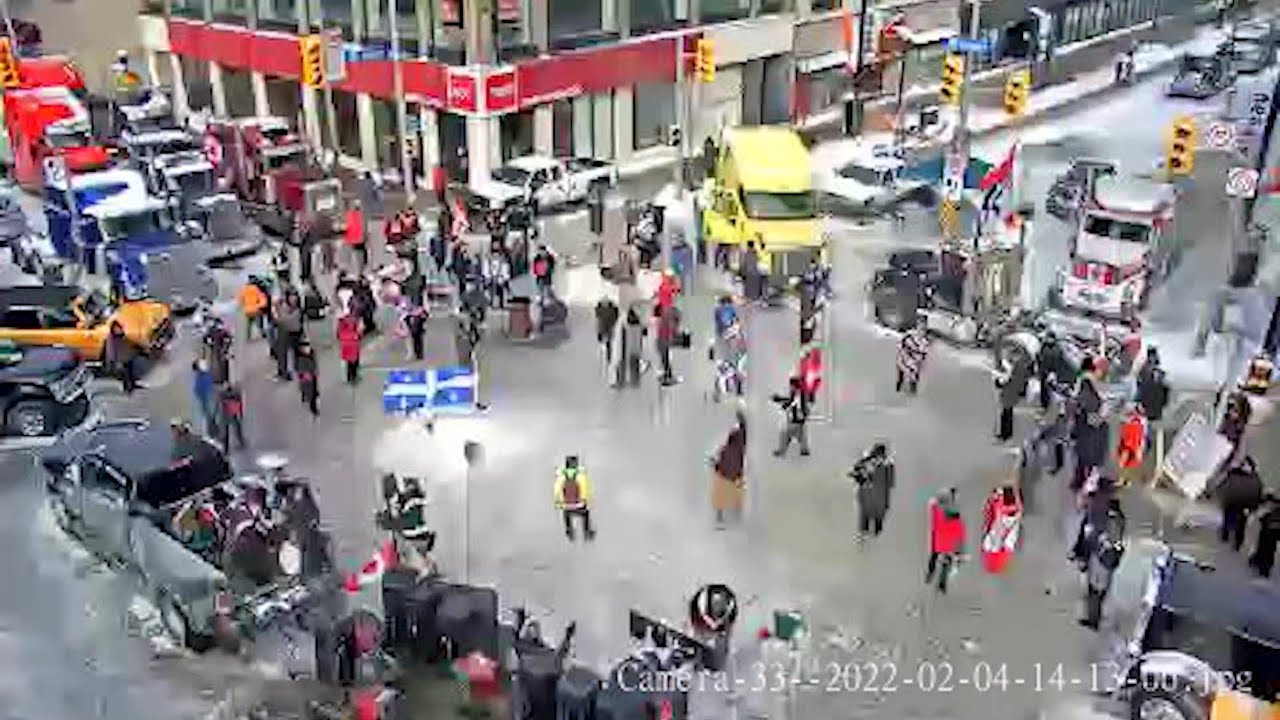 FULL SCREEN VERSION - The First Week: 2022 Ottawa Truck Occupation Traffic Camera Time-lapse