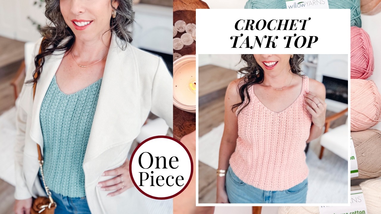 Summer Wheat Stitch™ Crochet Tank Top Tutorial | Size XS‑5X | Puff Stitch
