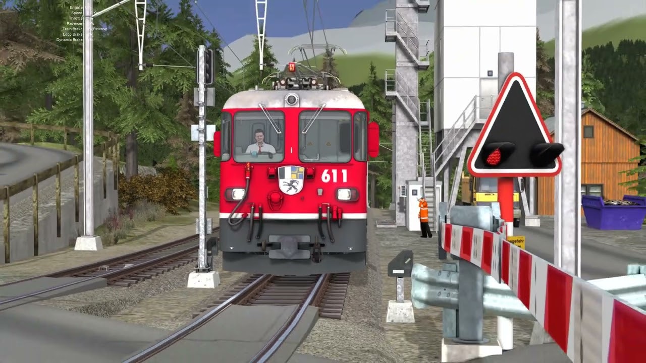 RHB 611 Fac Wagons at Arosa