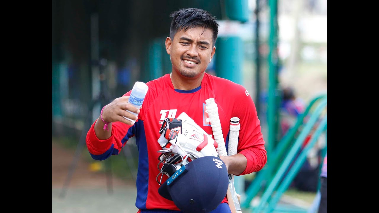 Gyanendra Malla batting in nets after 80 days due to CoronaVirus Lockdown