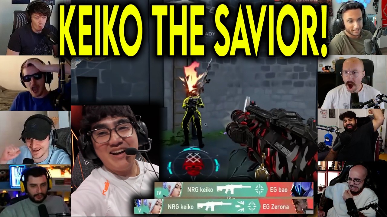 Valorant Streamers React To NRG keiko HITTING THE CRAZIEST ACE Against EG In VCT