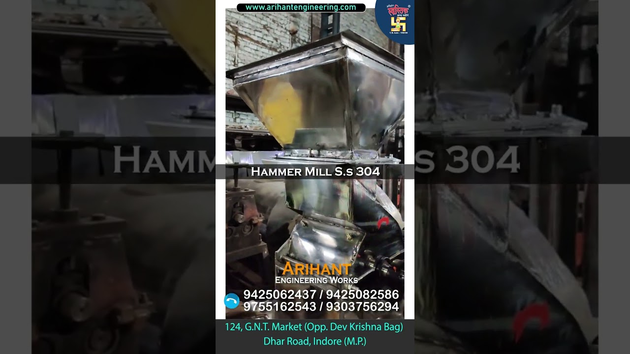 hammer mill grinder s.s 304 , chemical grinder , mineral grinder , mini crusher , cattlefeed machine