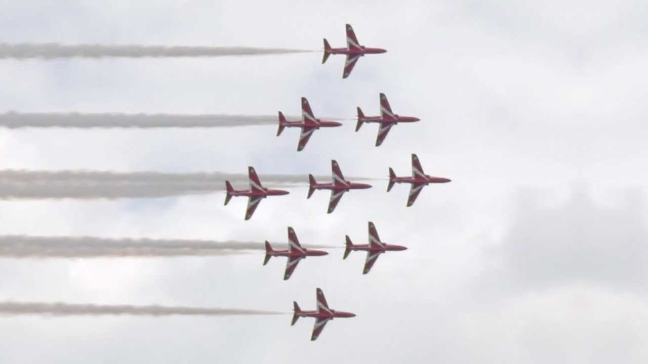 Эффектное представление от Red Arrows | Авиашоу на Английской Ривьере 2025