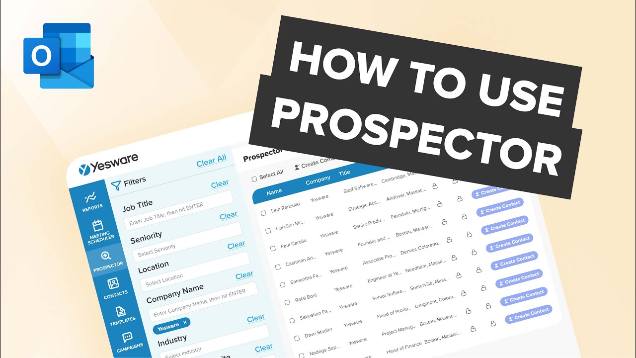How to Use Yesware Prospector in Outlook