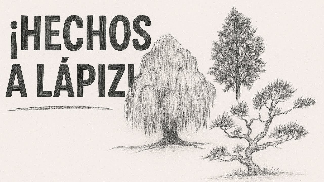 Como dibujar un árbol con lápiz