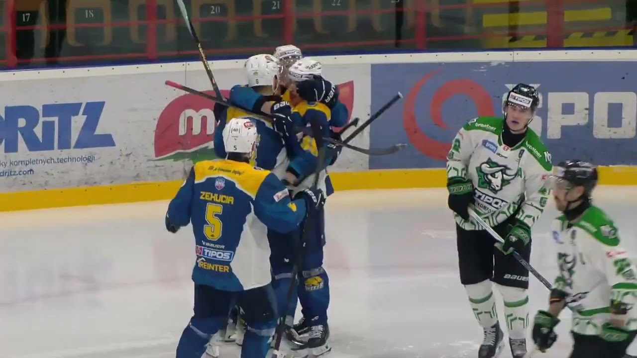 1.z štvrťfinále play-off HC 19 Humenné - HC Nové Zámky 4:3 (HIGHLIGHTY)