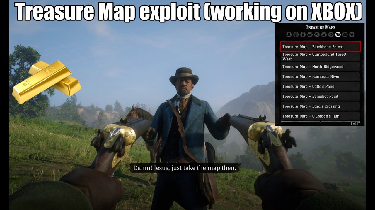 Red Dead Online - Treasure map exploit/glitch (Working on XBOX) - BEST Method for XB1/XBSX