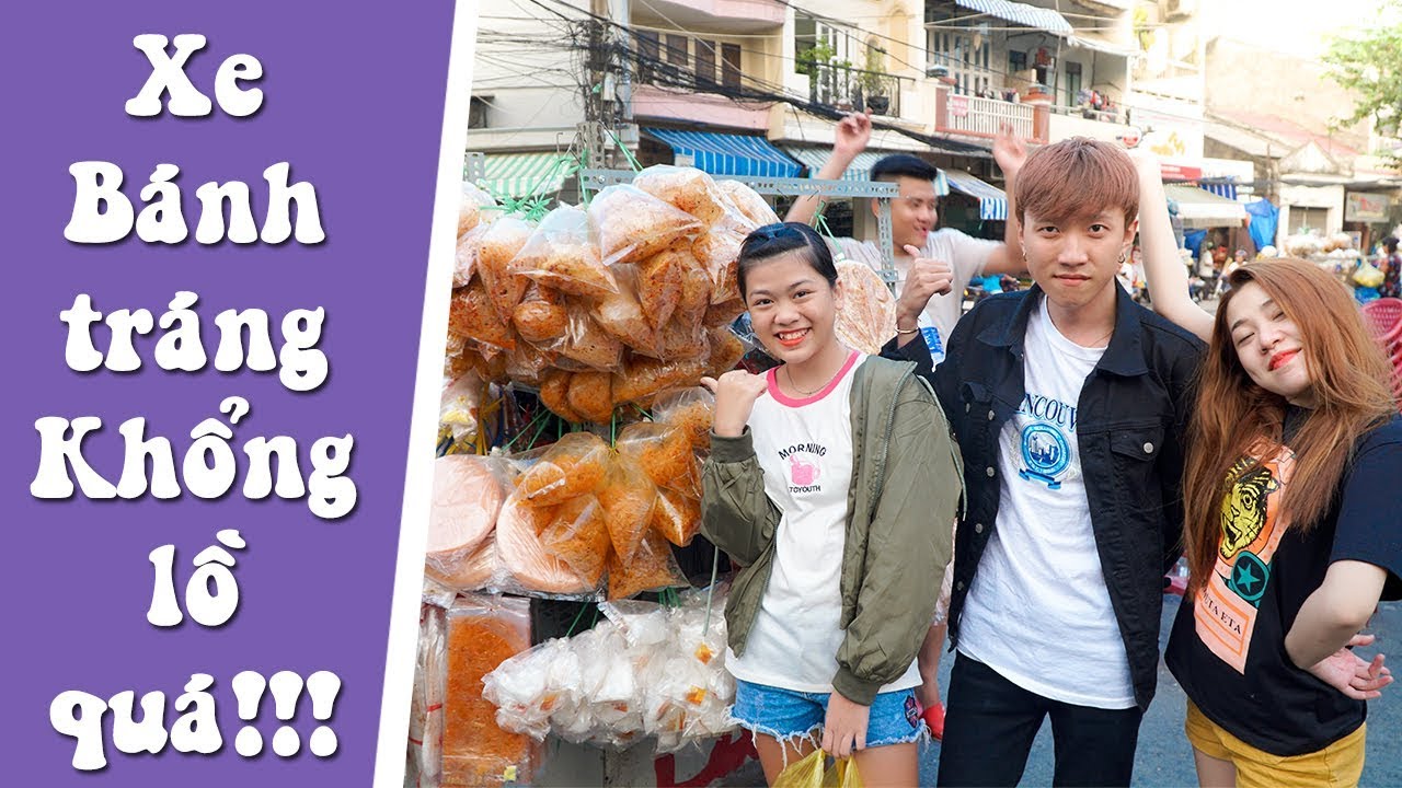 Khám phá xe BÁNH TRÁNG KHỔNG LỒ ở Chợ Lớn cùng Yến Nhi