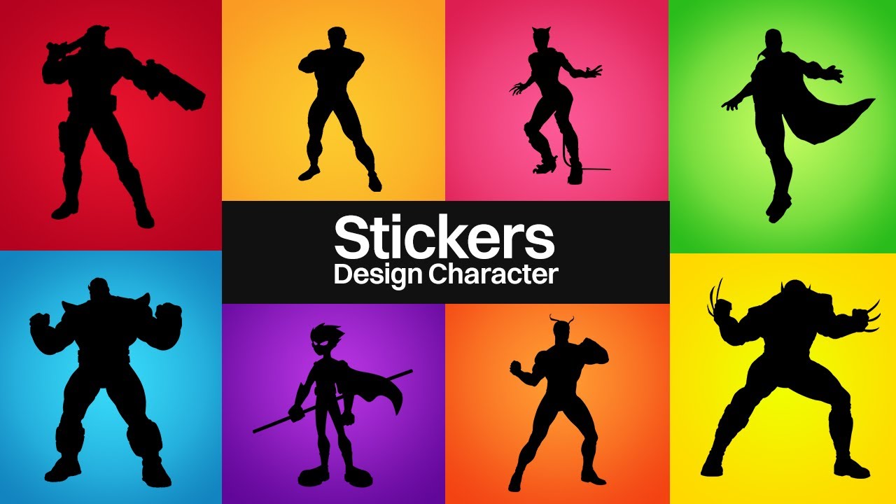 How to Design Marvel Character Stickers | DC Super Hero | Adobe Photoshop