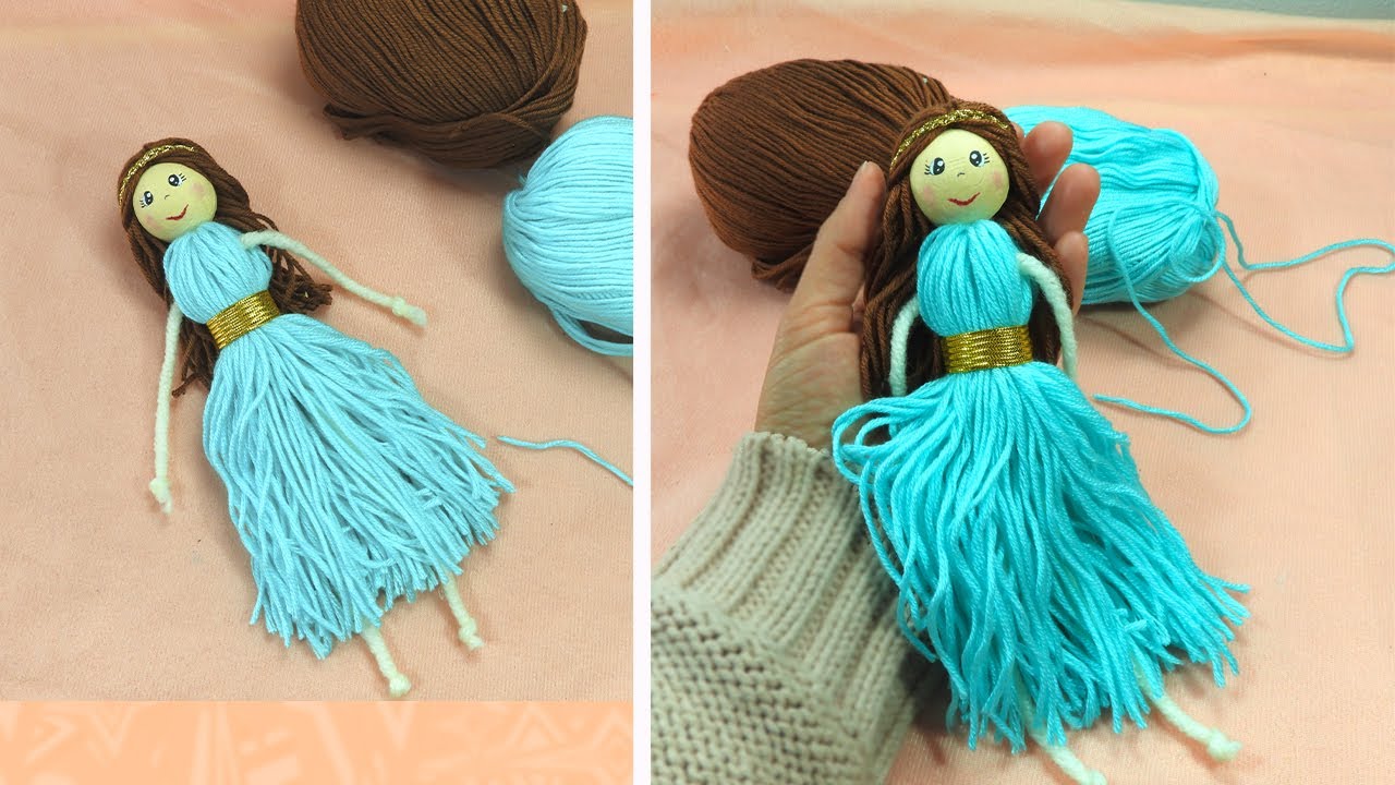 MUÑECA DE LANA FÁCIL DE HACER 🤗 Diy Manualidades