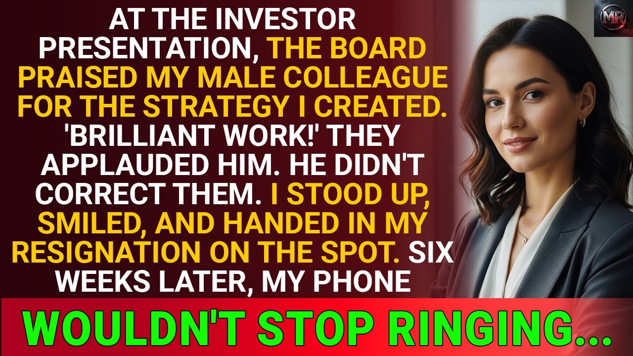 They Praised My Male Colleague For My Strategy; I Quit Instantly