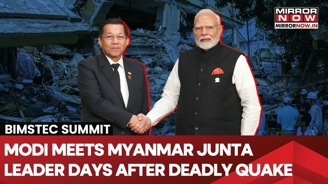 BIMSTEC 2025: PM Modi Meets Myanmar Junta Leader Days After Deadly Earthquake; Kills Over 3,000