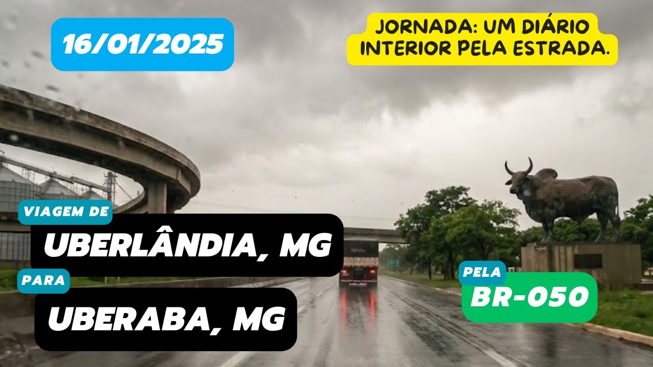 Diário de viagem: Uberlândia, MG para Uberaba, MG (BR-050 - 16/01/2025 - parte 1) #roadtrip
