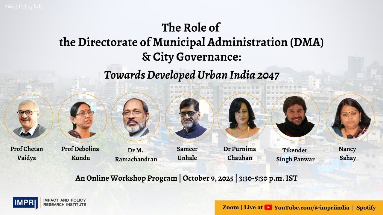 The Role of the Directorate of Municipal Administration & City Governance: Developed India Live