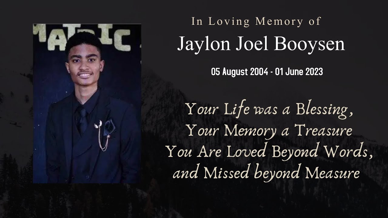 In Loving Memory of Jaylon Joel Booysen