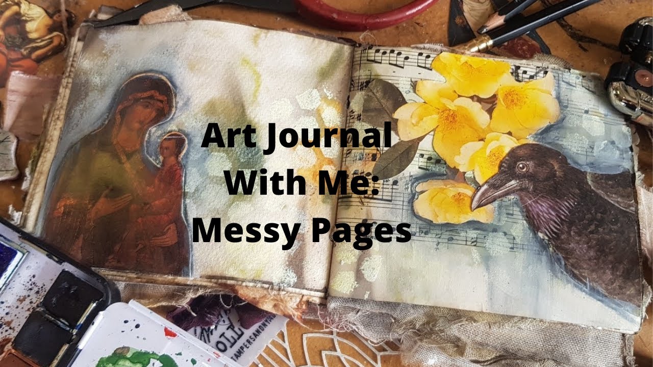 Art Journal With Me: Working in Messy Pages and Where to Find Ephemera