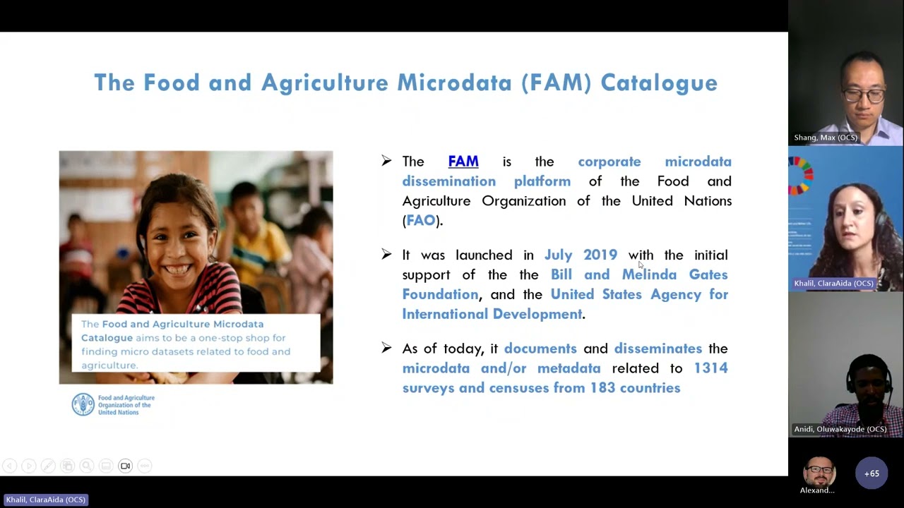 Global Network Webinar:   Unlocking food and agriculture microdata through the FAM Catalogue