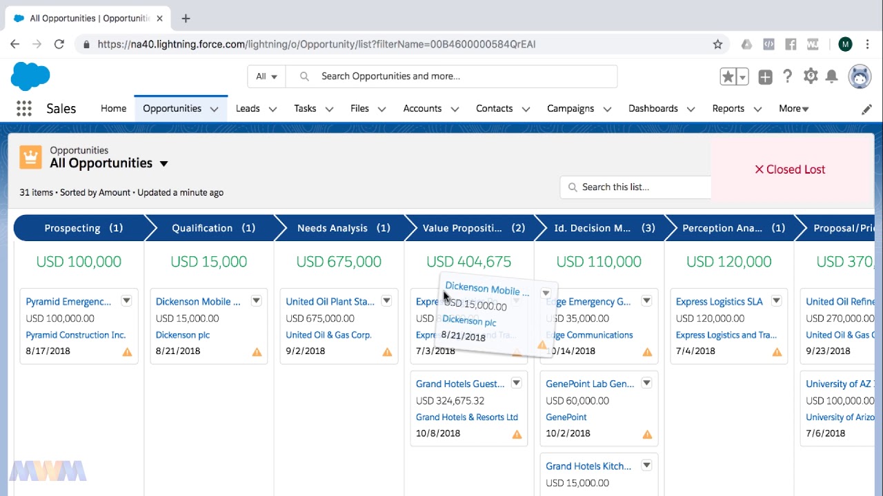Creating Kanban List Views in Salesforce