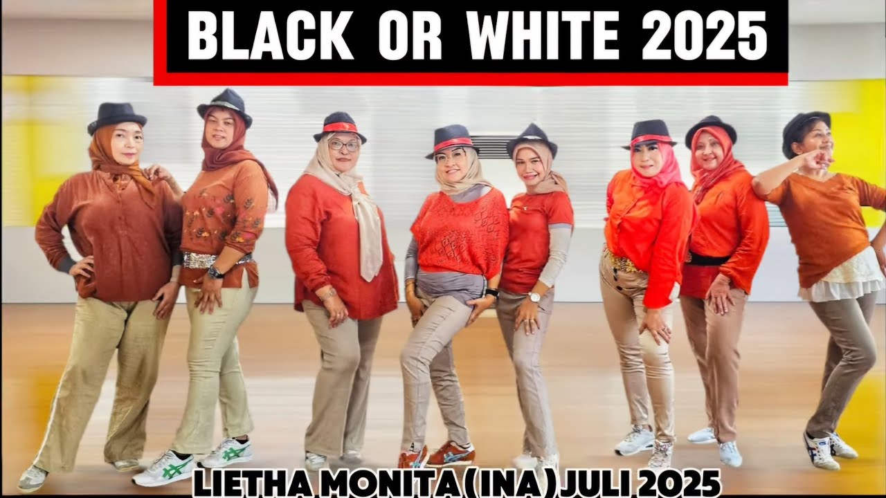 Black Or White 2025 Linedance || Lietha Monita(INA)Juli 2025 || improver || Mahitsa