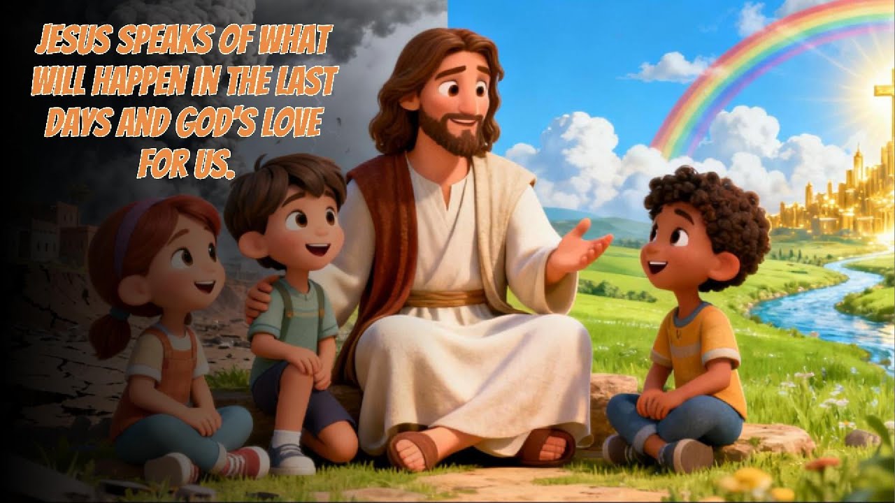 Jesus explains the things that will happen before he returns. (for kids, Matthew 24)
