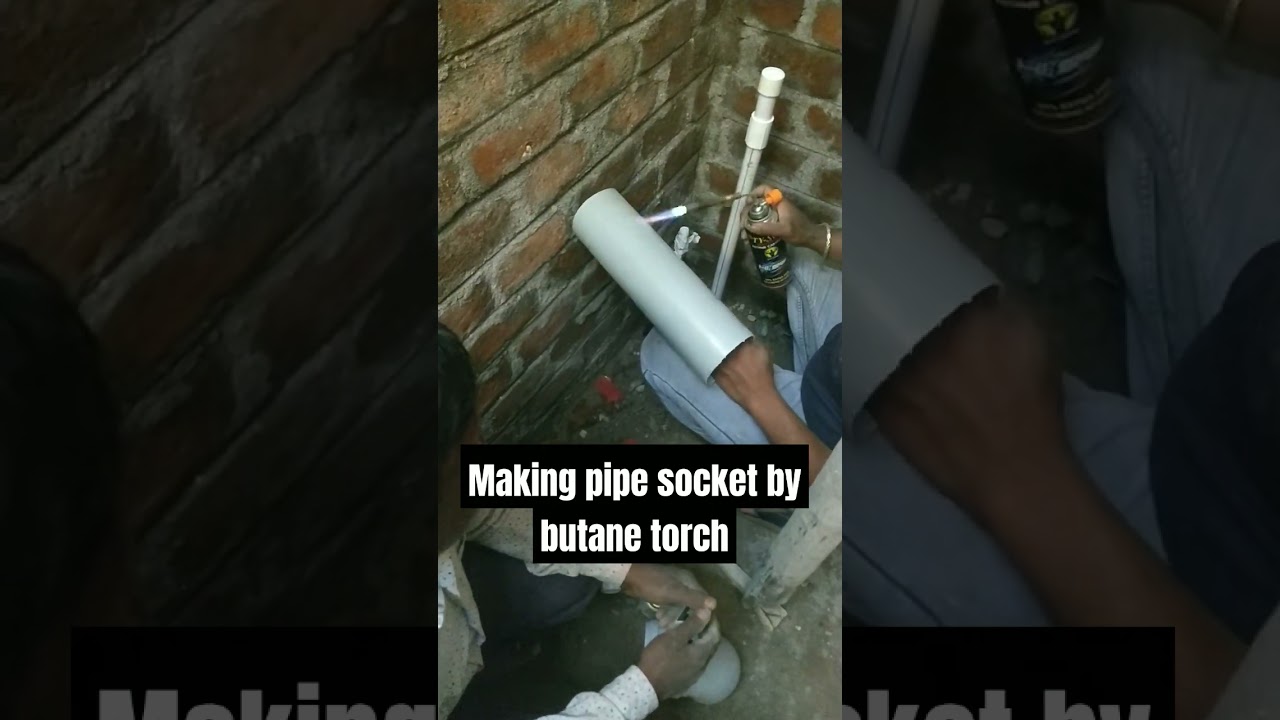 How to make pipe socket collar with butane torch