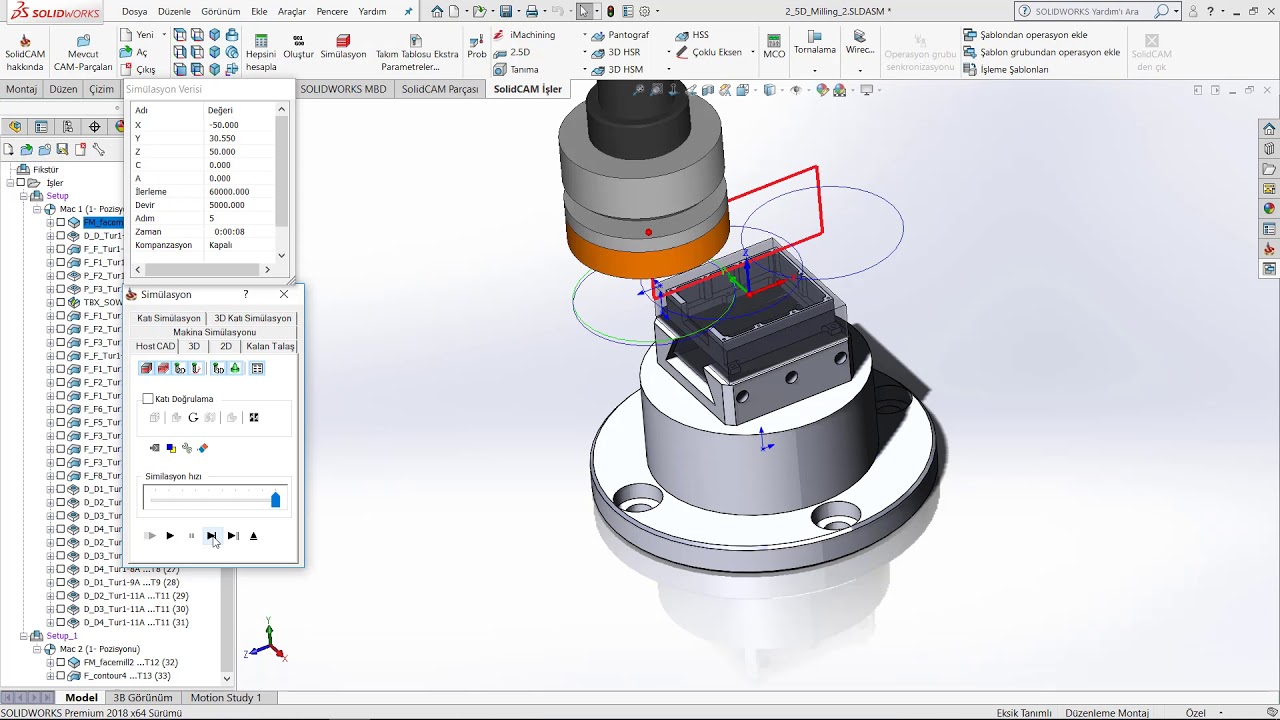 Solidcam Simülasyon Özellikleri hostcad (Detaylı Anlatım)