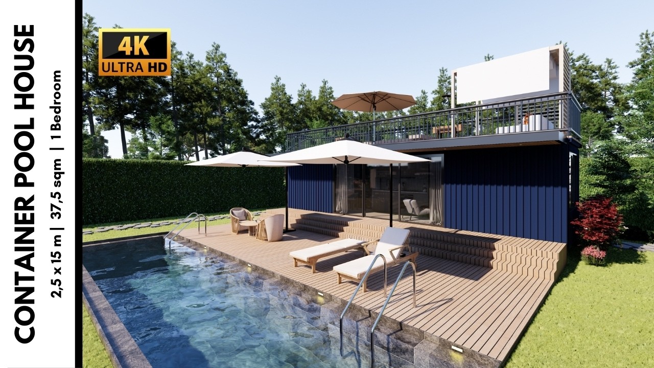 Built a Pool House from a Container and It’s INSANE! 🔥