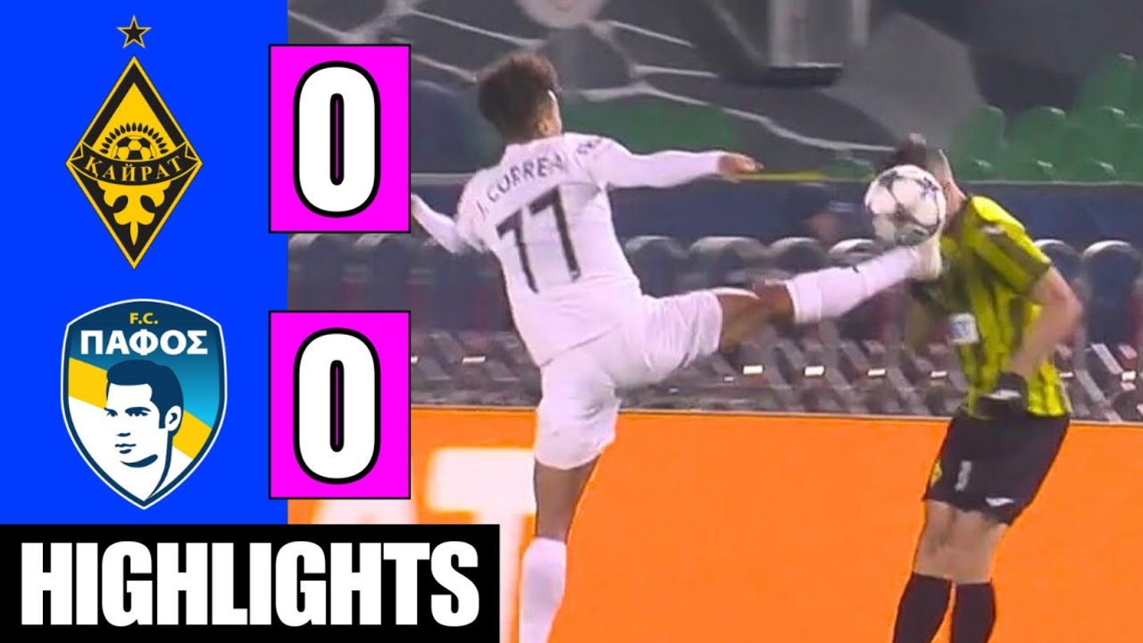 Kairat Almaty vs Pafos 0-0 Highlights | Joao Correia Red Card | Anarbekov Injury | UCL 2025-26