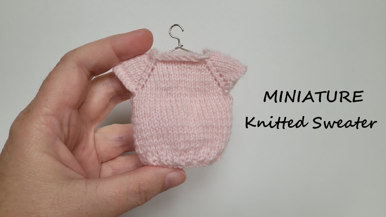 DIY Miniature Knitted Sweater | Barbie Doll | How to make Barbie clothes