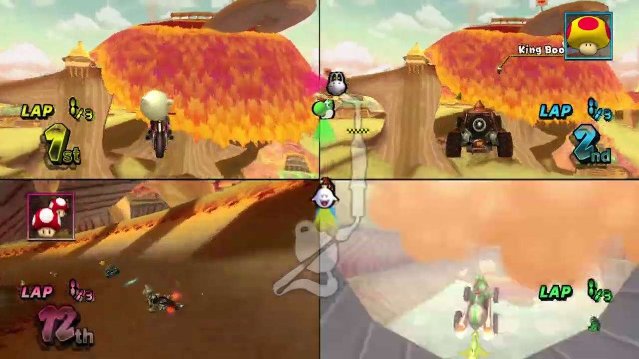 Mario Kart Wii ✦ 4 Players #608 (3 Tracks) 150cc