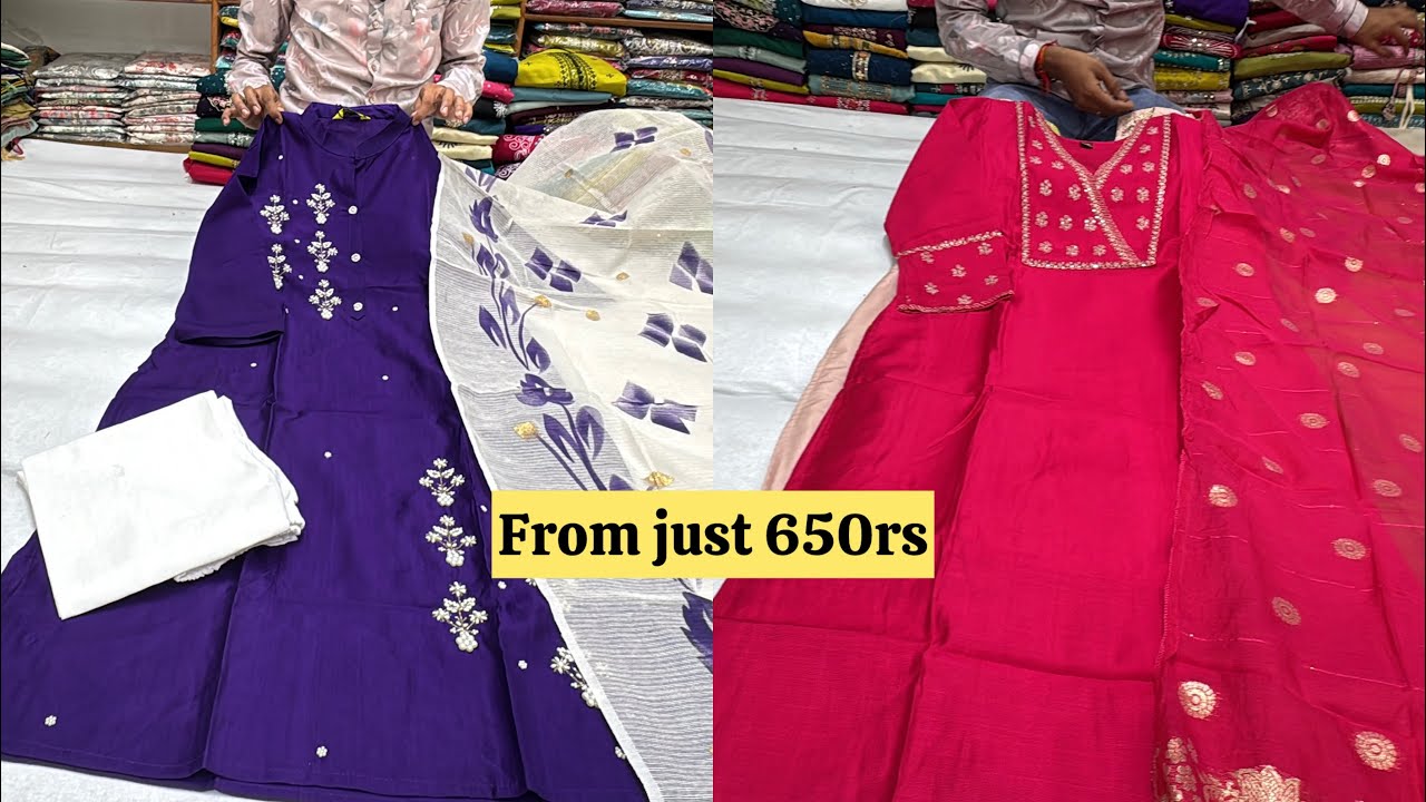 From 400rs !! Chickpet Bangalore Wholesale Party wear Kurtis & kurti sets | Single Piece Courier Avl