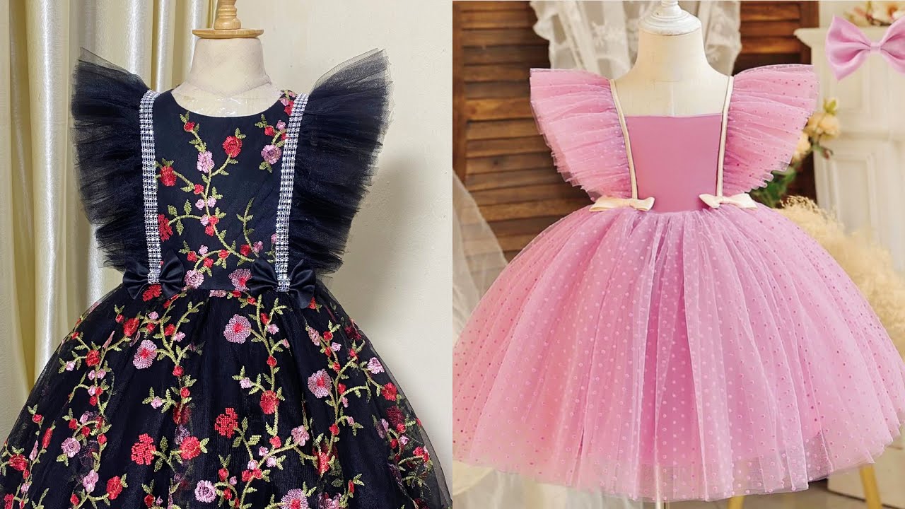 How to cut and sew a 5-6 year old ballgown with a ruffle sleeve design. 