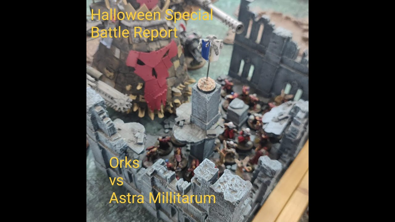 Warhammer 40k Halloween Spezial Battle Report Orks vs Astra Millitarum 6000 Punkte deutsch 10 edi