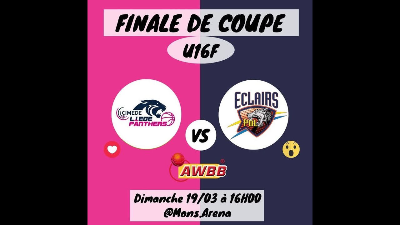 Finale U16F : CIMEDE Liège Panthers A - Royal Eclairs Pont-De-Loup