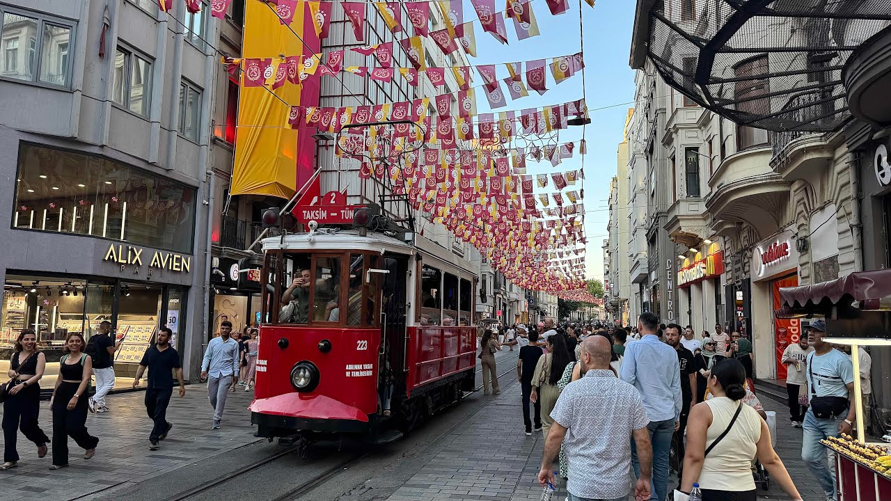 Istanbul Turkey Walking Tour 4K | İstiklal Street