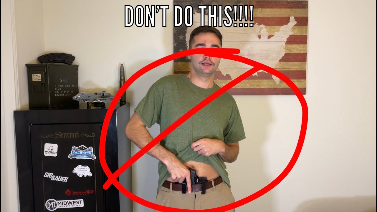 DON'T DO THIS when reholstering a pistol