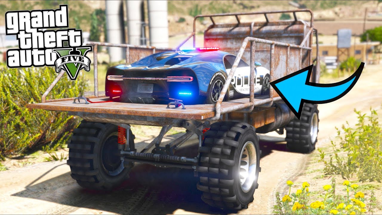 Угон СОВЕРШЕННО СЕКРЕТНОГО полицейского суперкара!! (Мод GTA 5 — геймплей Evade)