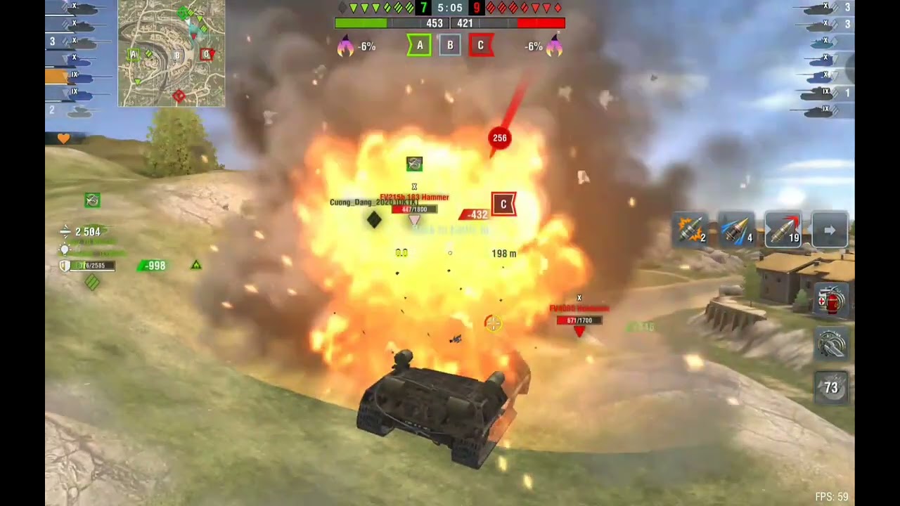 Obj 704/ burning games/full gameplay/WOT BLITZ 